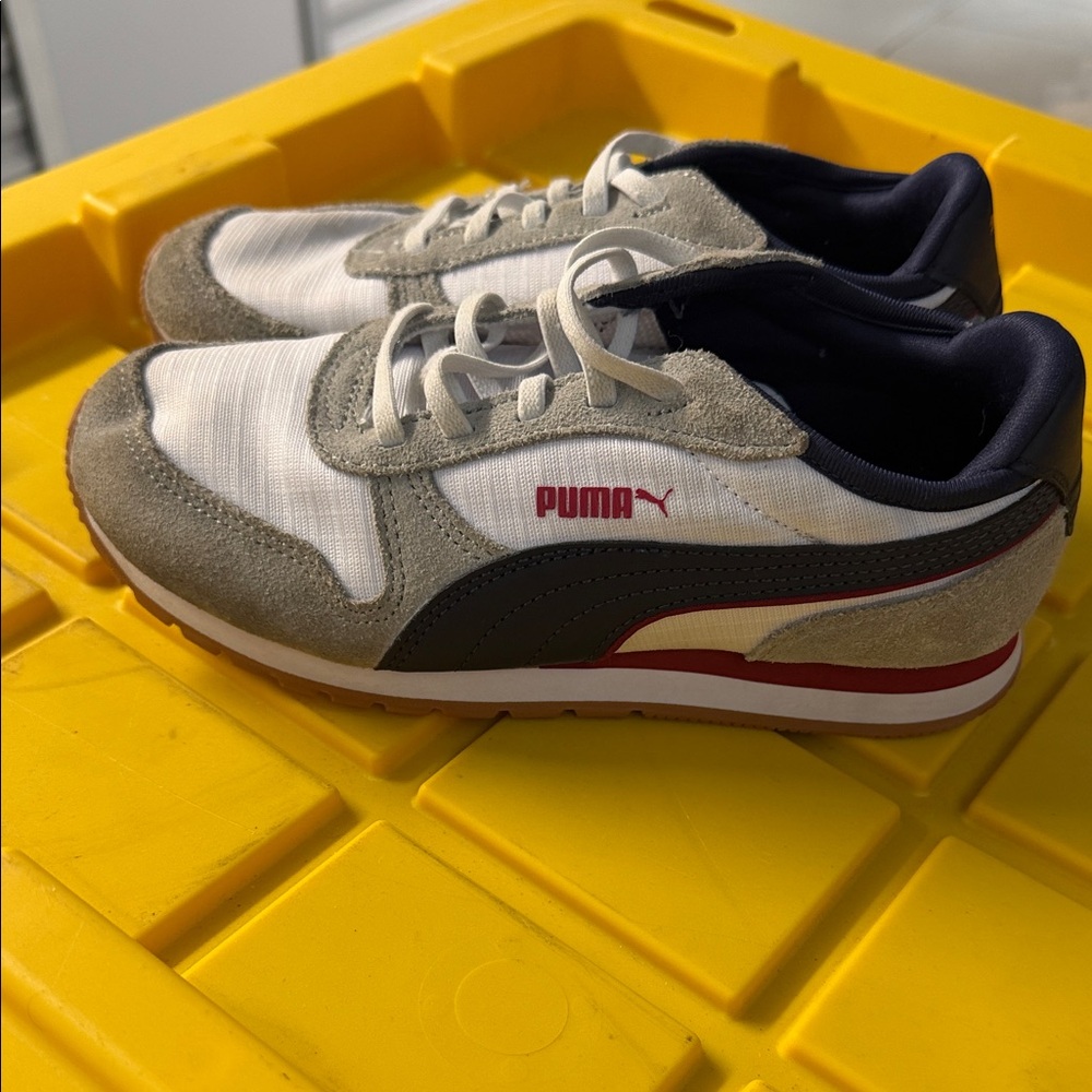 Puma Kids Sneakers - White, Gray, and Black